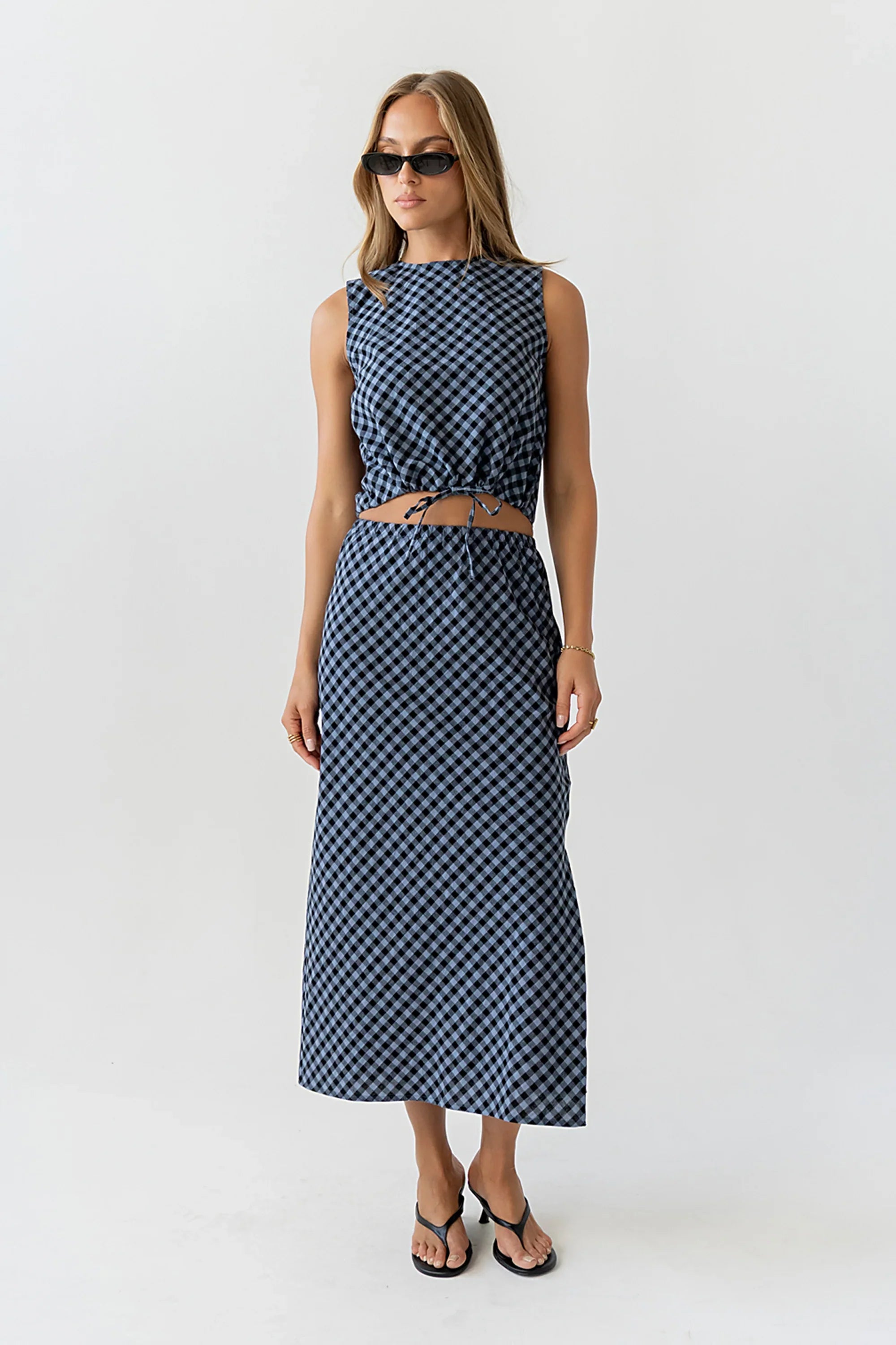 Baylor Plaid Midi Skirt
