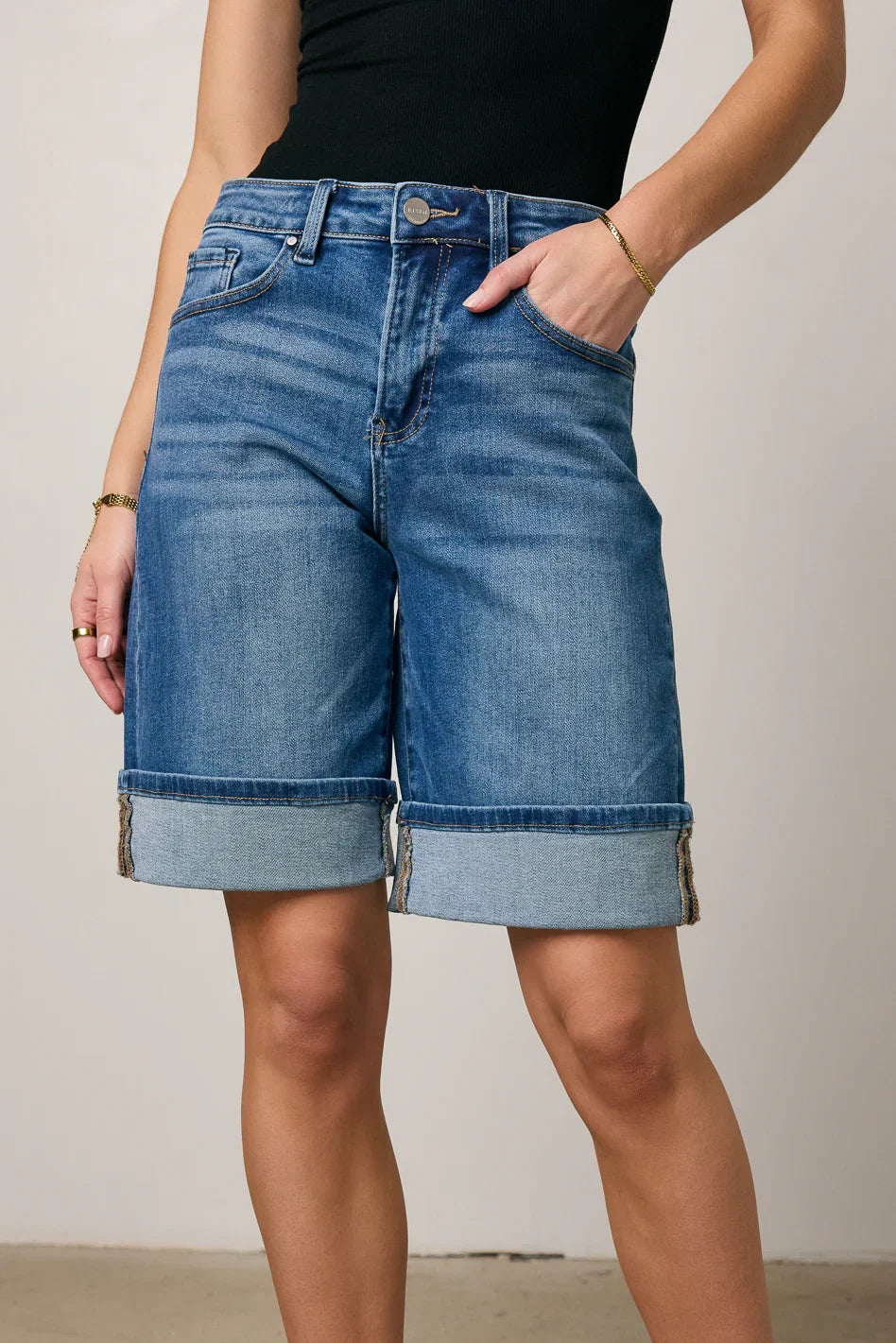 Gianna Cuffed Bermuda Shorts FINAL SALE
