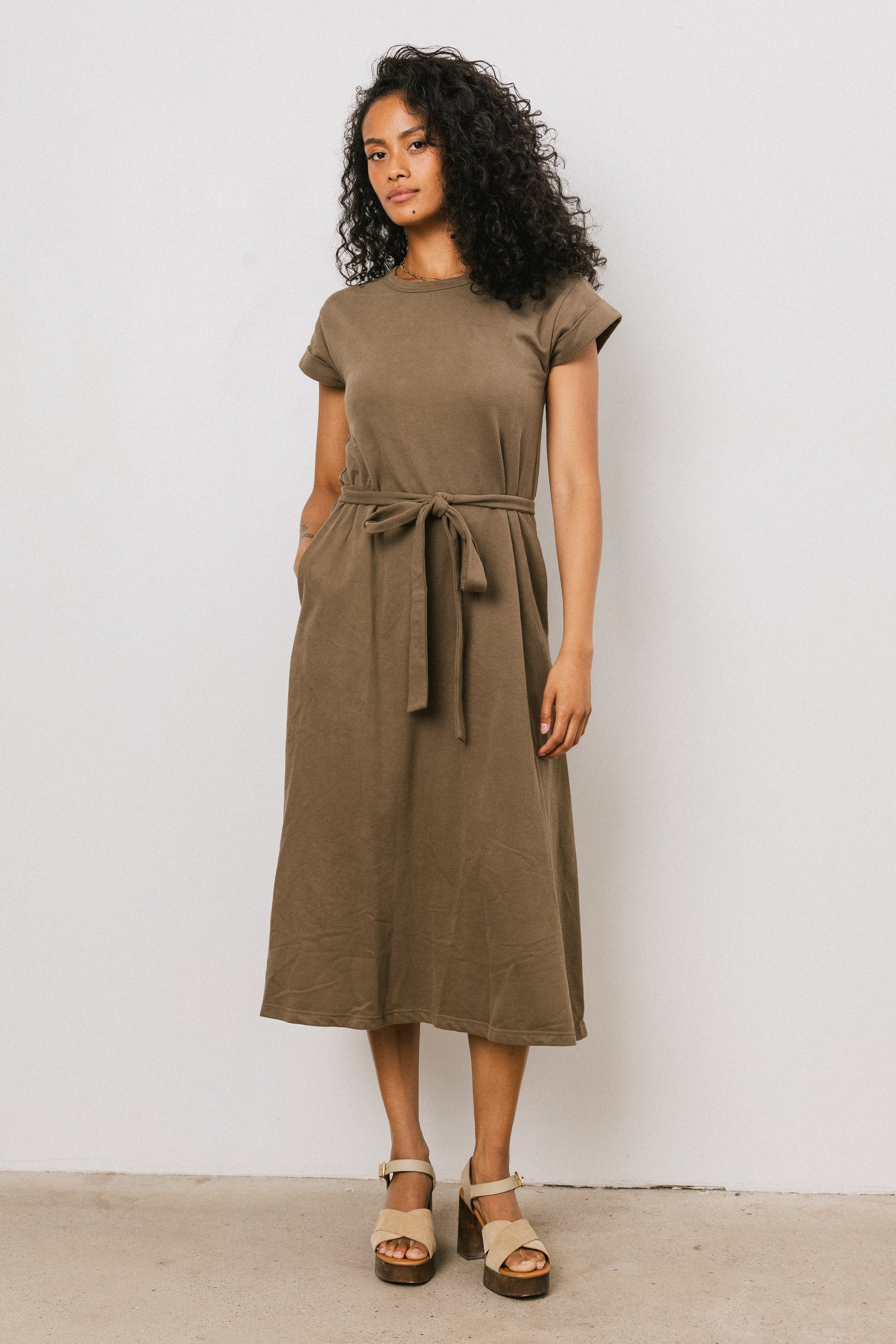 Saxton Maxi Dress in Olive FINAL SALE
