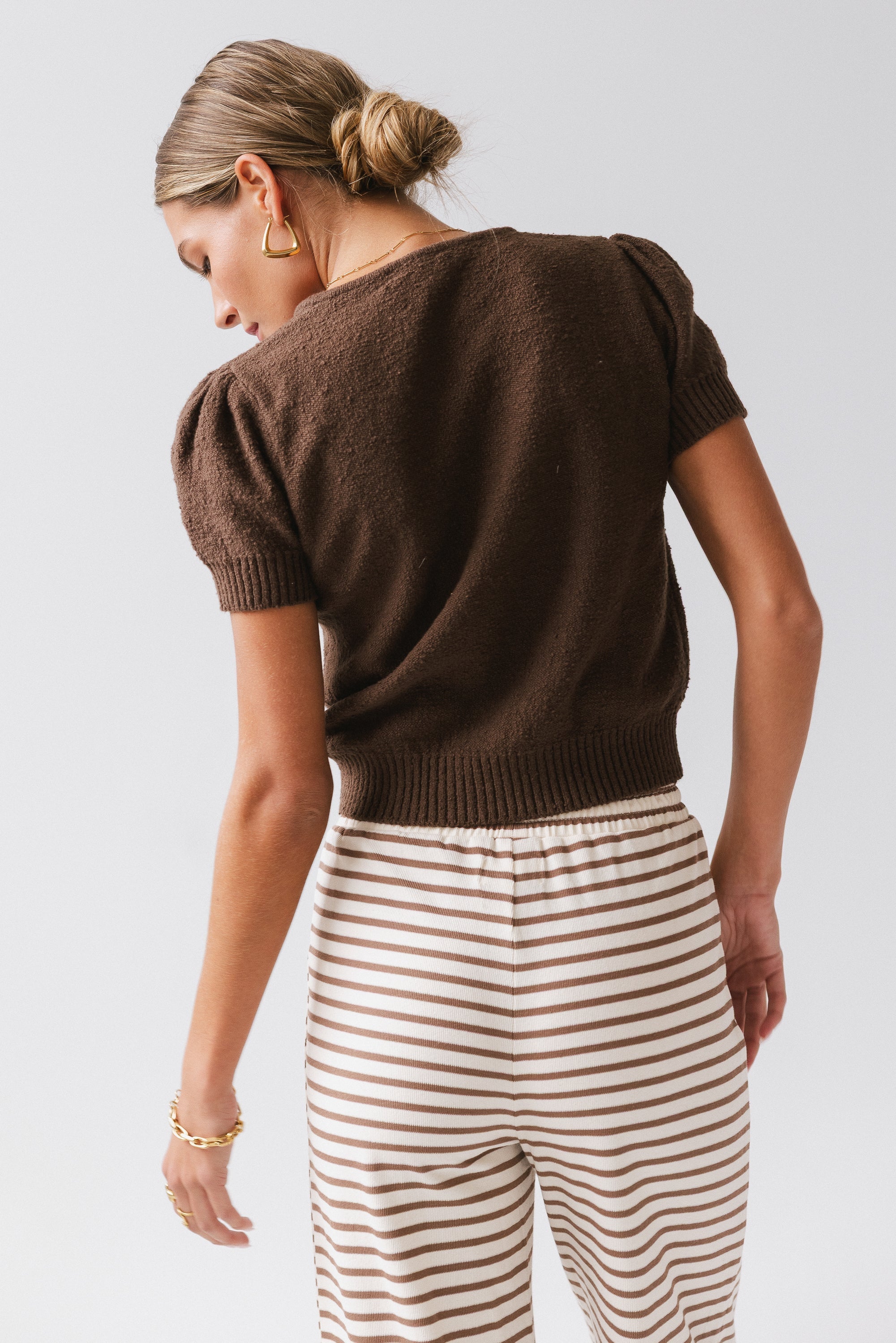 Brady Knit Top in Brown