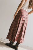 Pippin Plaid Maxi Skirt in Red FINAL SALE