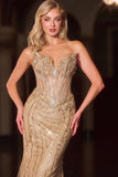 Gwyneth Gown Beaded Corset Dress