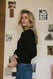 Gianna Ribbed Cardigan in Black FINAL SALE