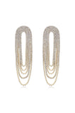 Crystal Drape Fringe Earrings