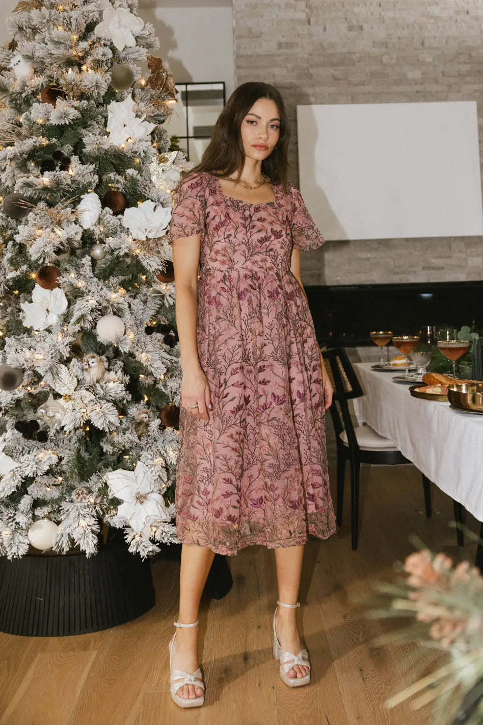 Elowyn Floral Midi Dress FINAL SALE