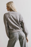 Sutton Exposed Seam Crewneck in Grey FINAL SALE