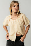 Benny Gingham Blouse in Yellow