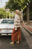 Rylie Denim Maxi Skirt in Rust FINAL SALE