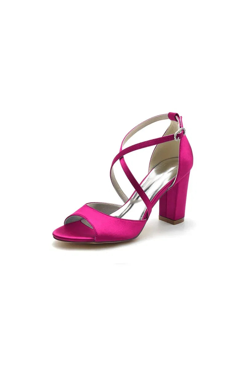Peep Toe Cross Strap High Heels Party Shoes