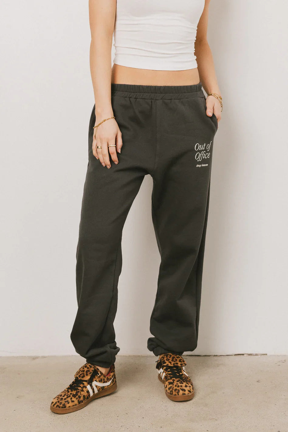 Out of Office Sweatpants in Charcoal FINAL SALE
