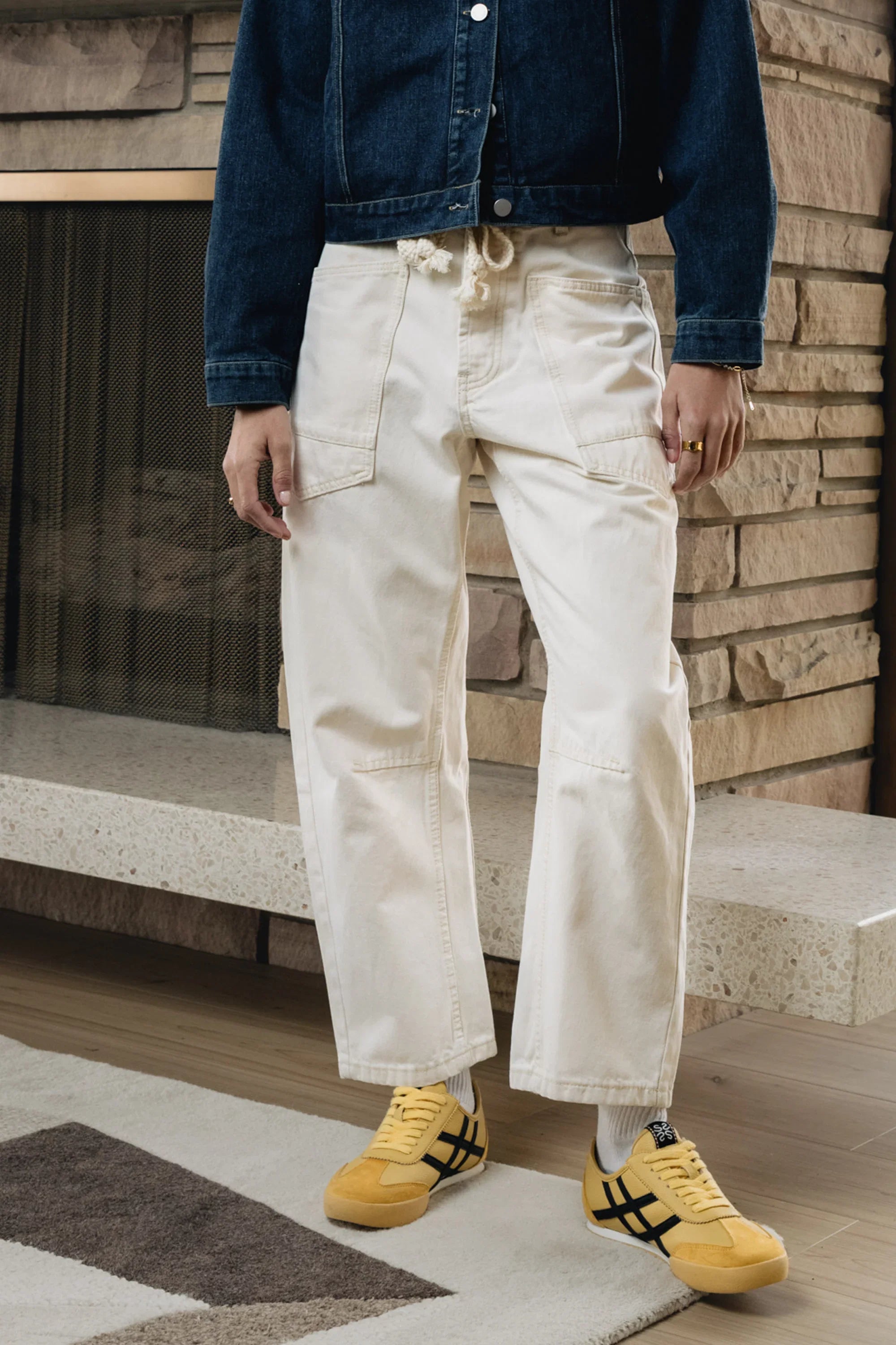 Jocelyn Barrel Jeans in Cream FINAL SALE