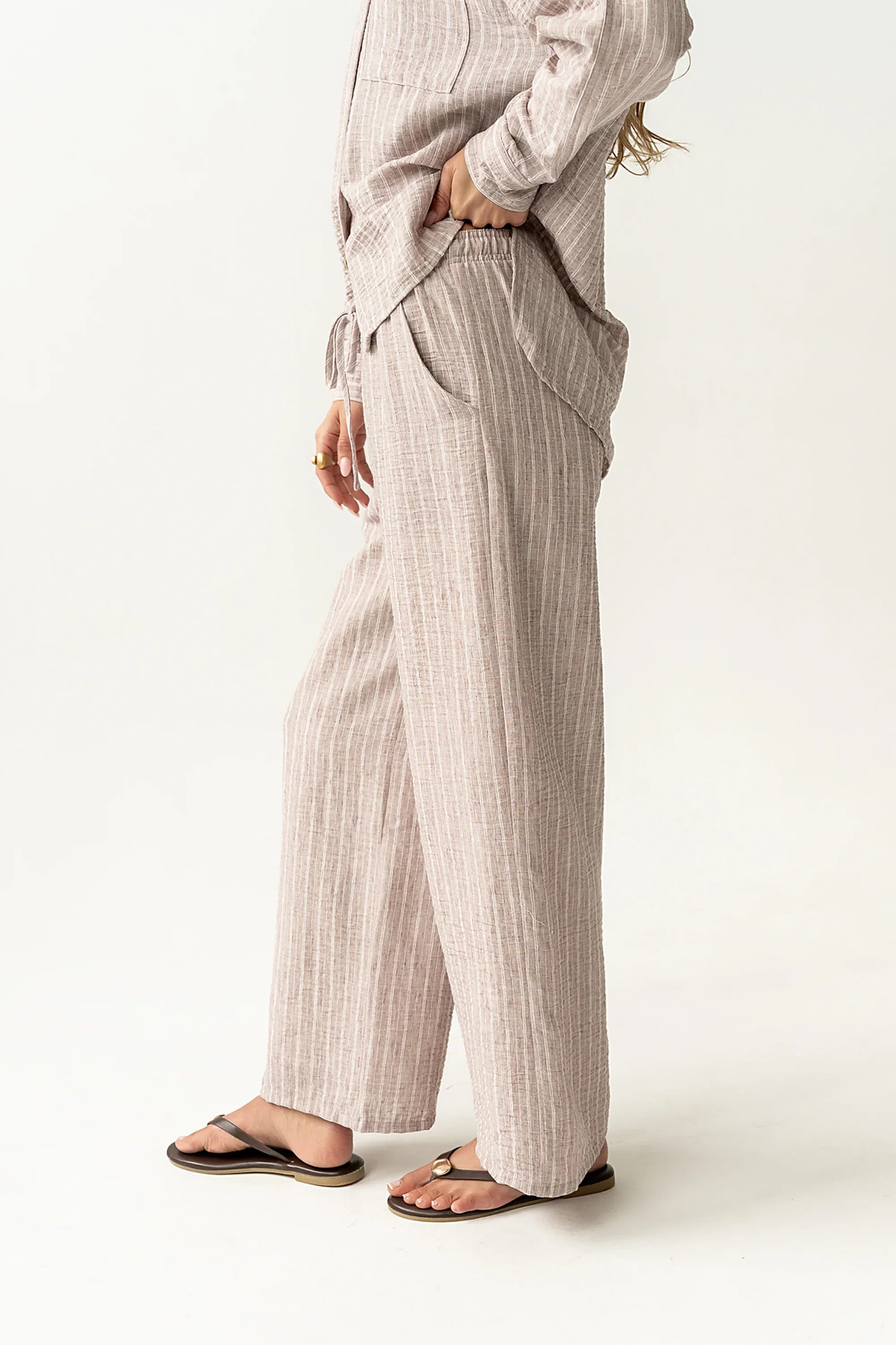 Conner Wide Leg Pants in Mocha