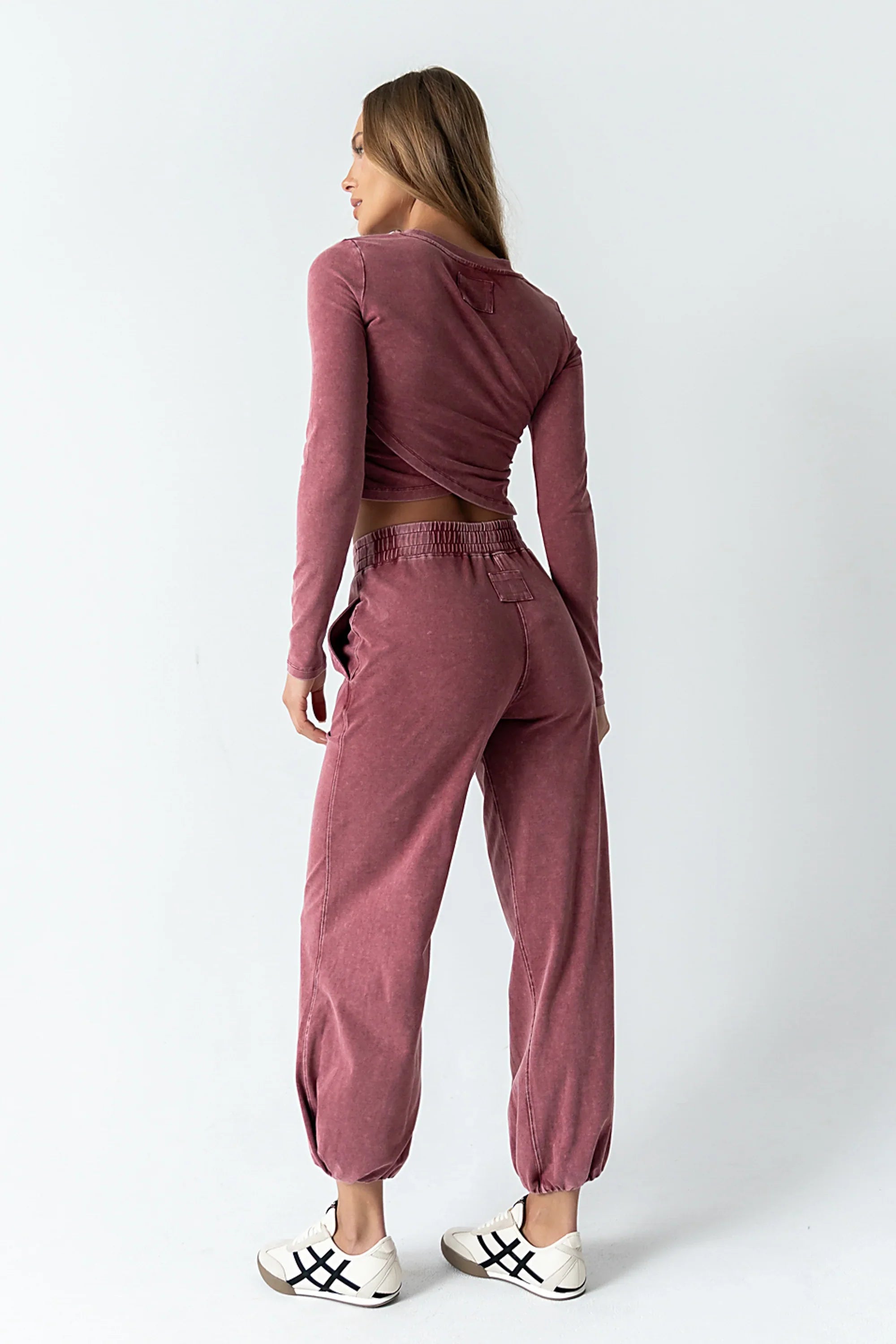 Kassie Joggers in Berry FINAL SALE
