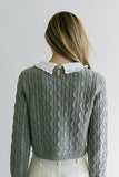 Hayley Collared Sweater in Grey FINAL SALE
