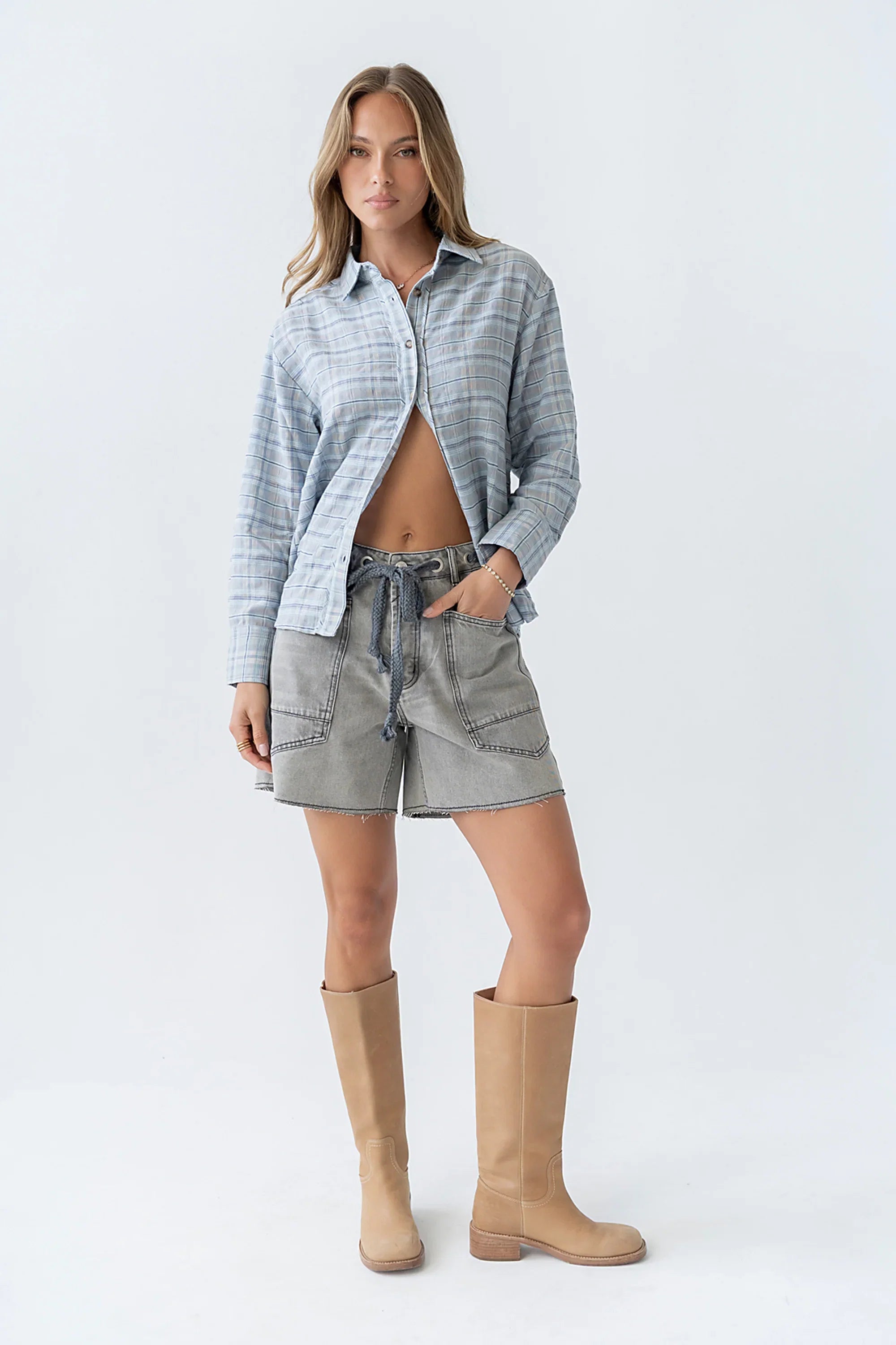 Jodie Plaid Button Up