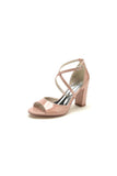 Elegant Nude Pink High Heels with Crossed Straps