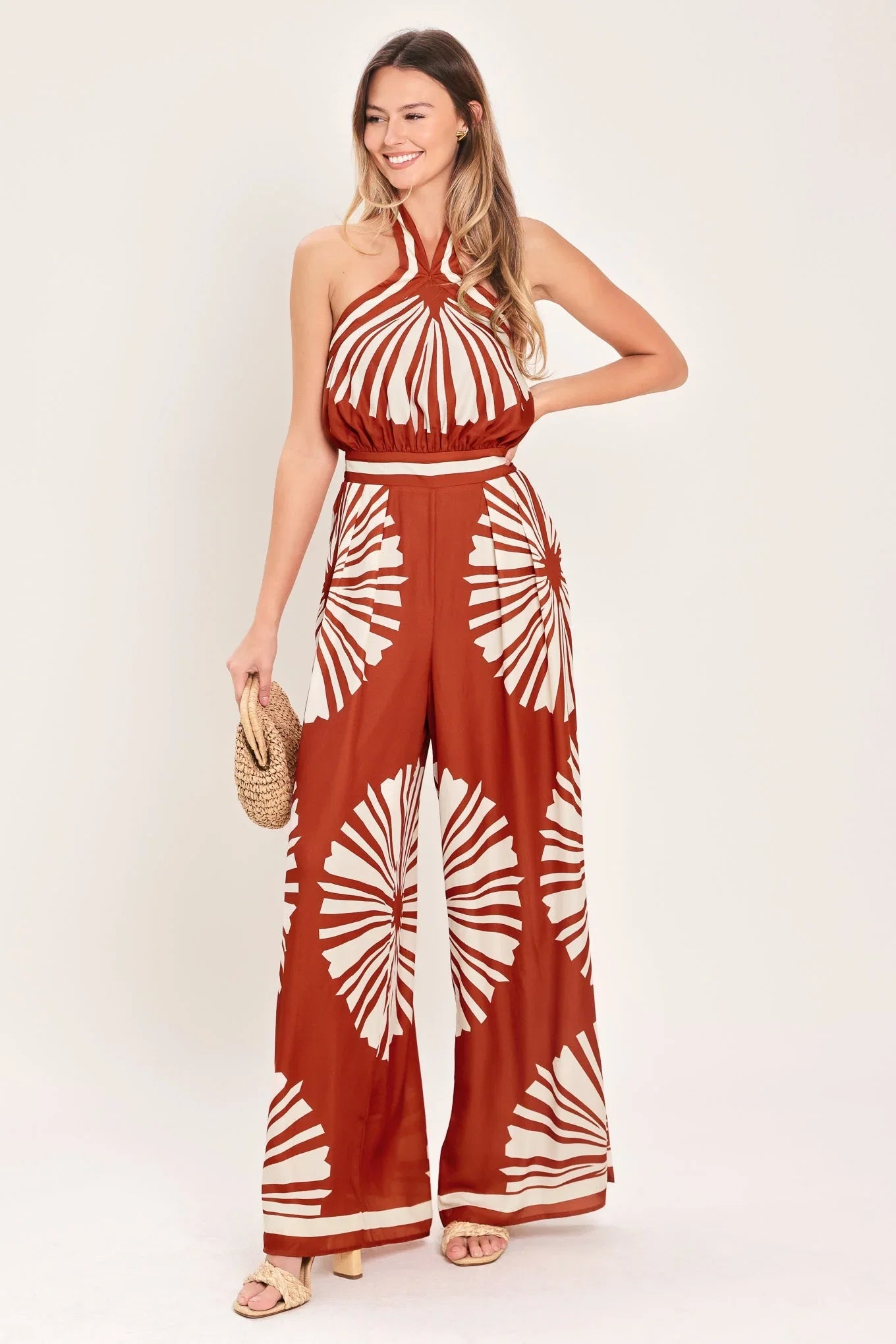 SUMMER RADIANCE TERRACOTTA JUMPSUIT