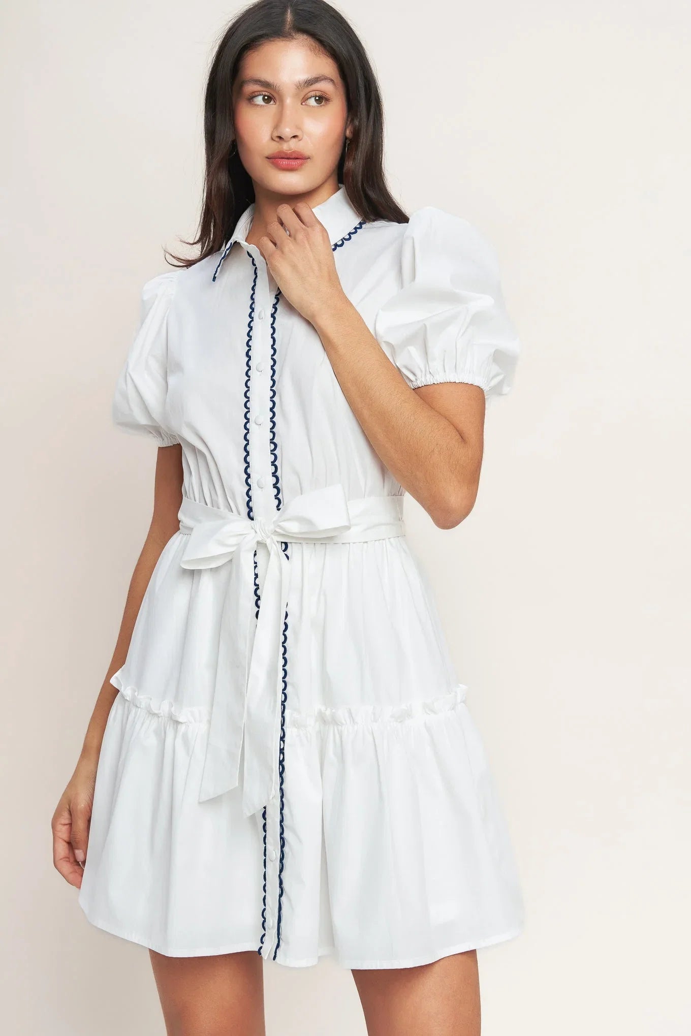 A LITTLE BIT LOVELY WHITE MINI DRESS