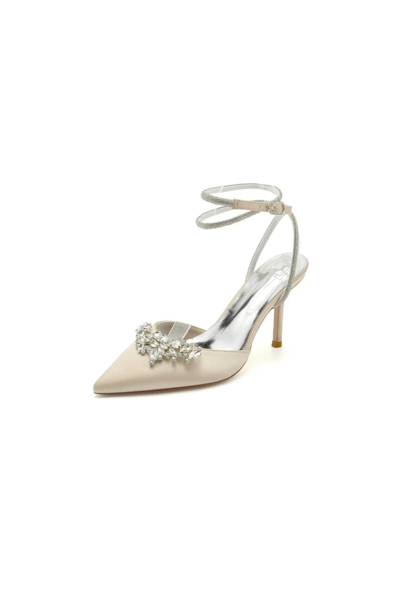 Rhinestone Pointed Toe Stiletto Heels