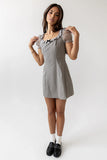 Alana Plaid Mini Dress in Sage