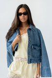Bricelyn Lace Trim Satin Top