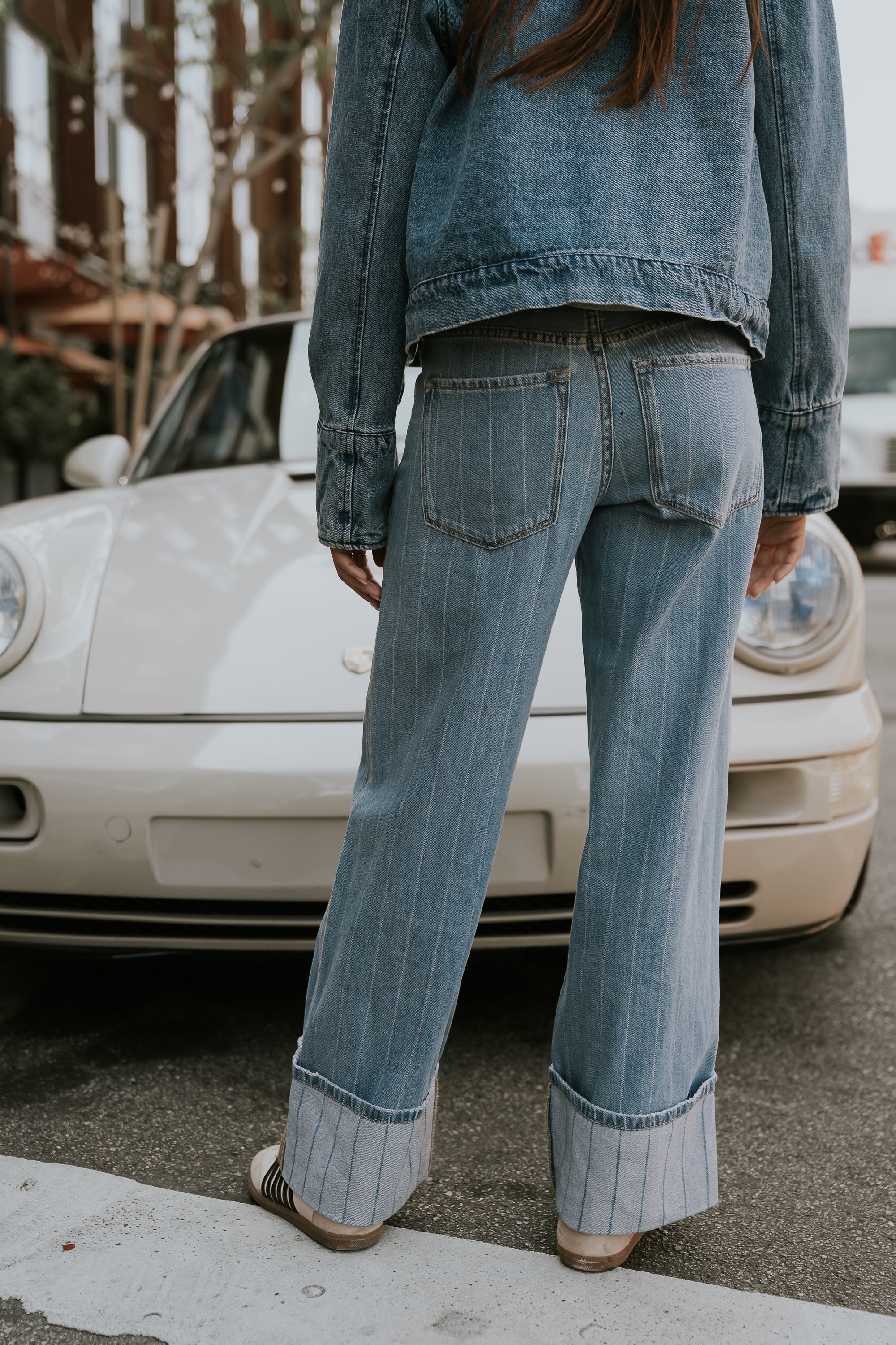 Mckell Cuffed Wide Leg Jeans