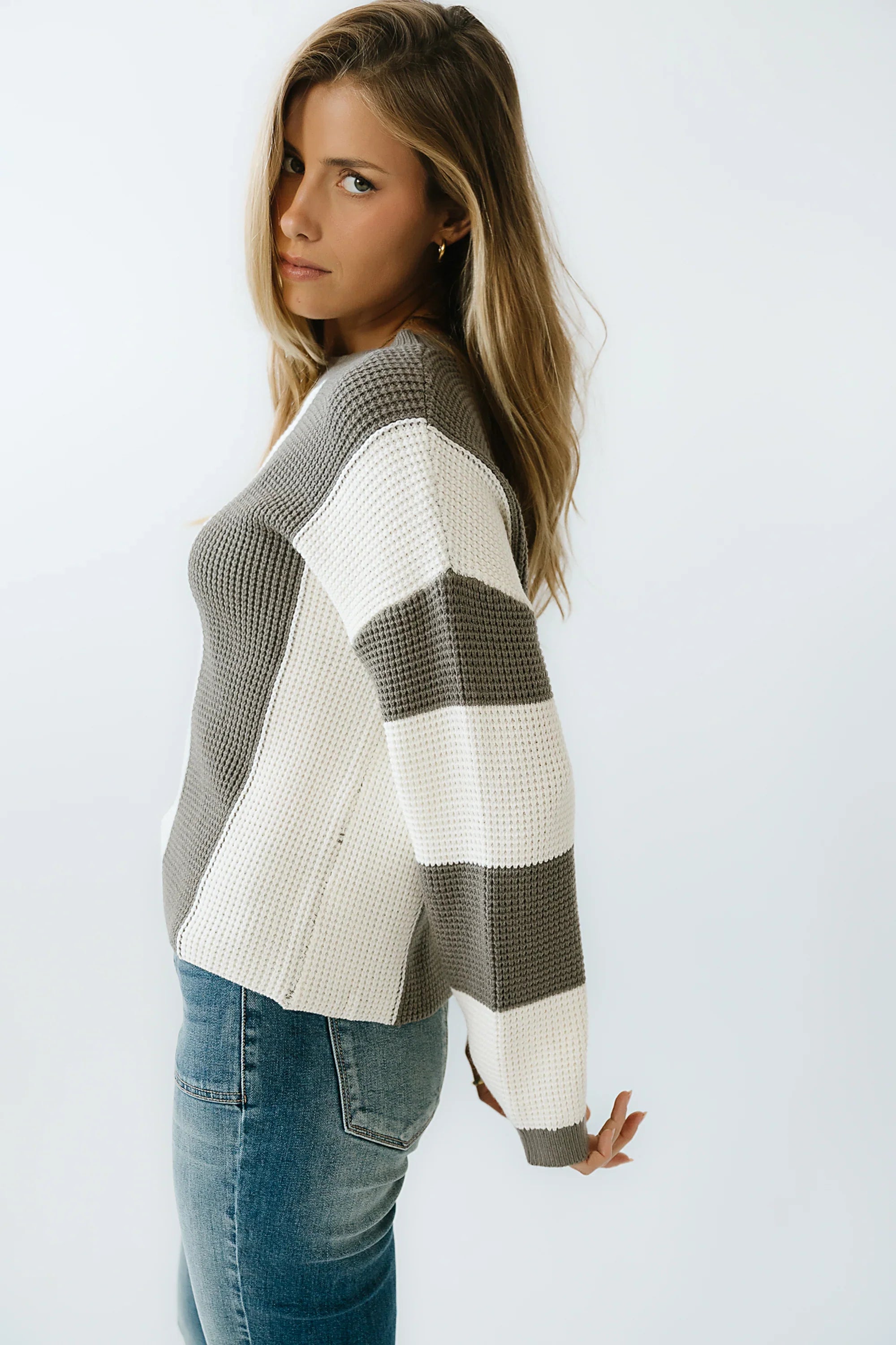 Dahlia Waffle Knit Sweater FINAL SALE
