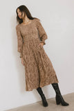 Justice Abstract Midi Dress in Brown FINAL SALE