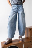 Jane Patchwork Barrel Jeans FINAL SALE