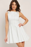 ELEGANT MOMENT WHITE MINI DRESS