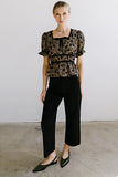 Tallie Floral Blouse in Mocha FINAL SALE