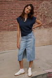 Aliza Denim Midi Skirt