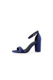Outdoor Peep Toe Chunky Heel Suede Shoes With Ankle Strap Buckle