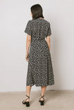 Malik Floral Midi Dress in Black FINAL SALE