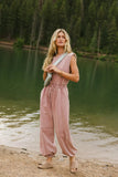 Weekend Warrior Jumpsuit in Pink FINAL SALE