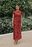 Ellianna Floral Maxi Dress in Brick