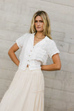Stacia Textured Button Up FINAL SALE