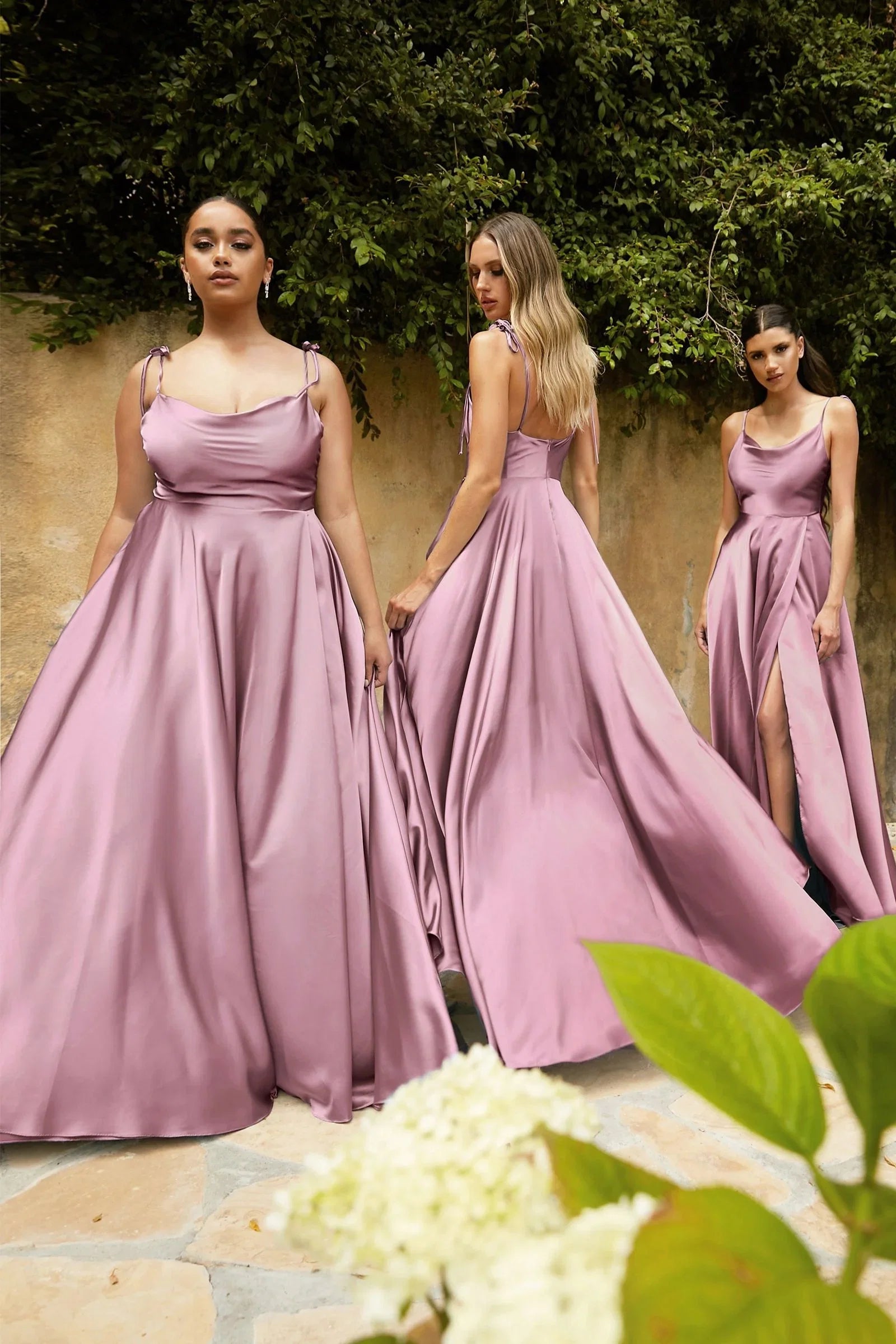 LOTTIE GOWN SATIN A LINE DRESS