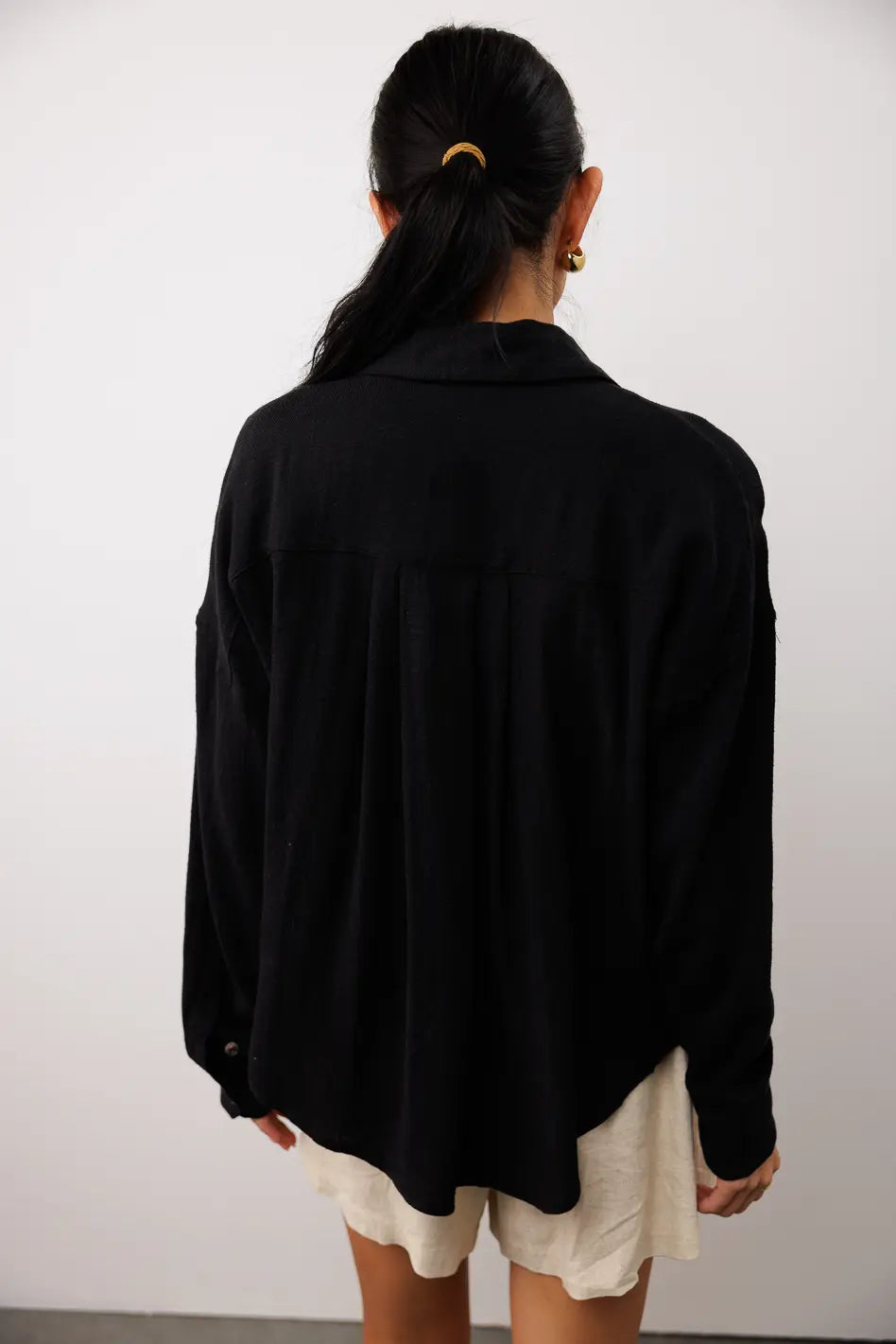 Finley Button Up in Black FINAL SALE
