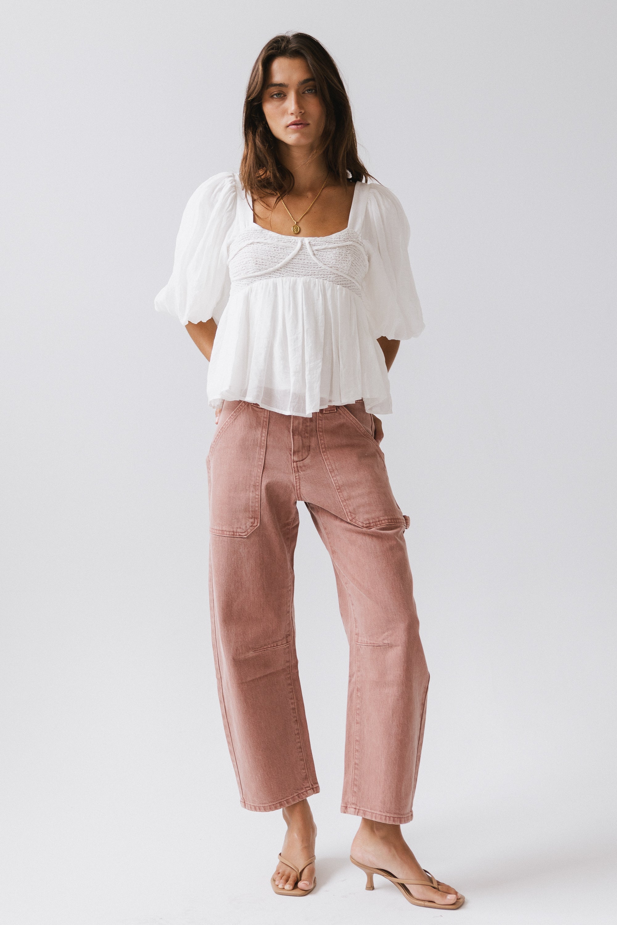 Scottie Barrel Jeans in Mauve FINAL SALE