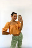 Athena Linen Crop Top