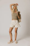Luna Knit Tank Top in Taupe FINAL SALE