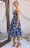 BLOSSOM MIDI DRESS NAVY BLUE