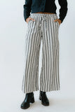 Lucy Striped Baggy Pants in Black