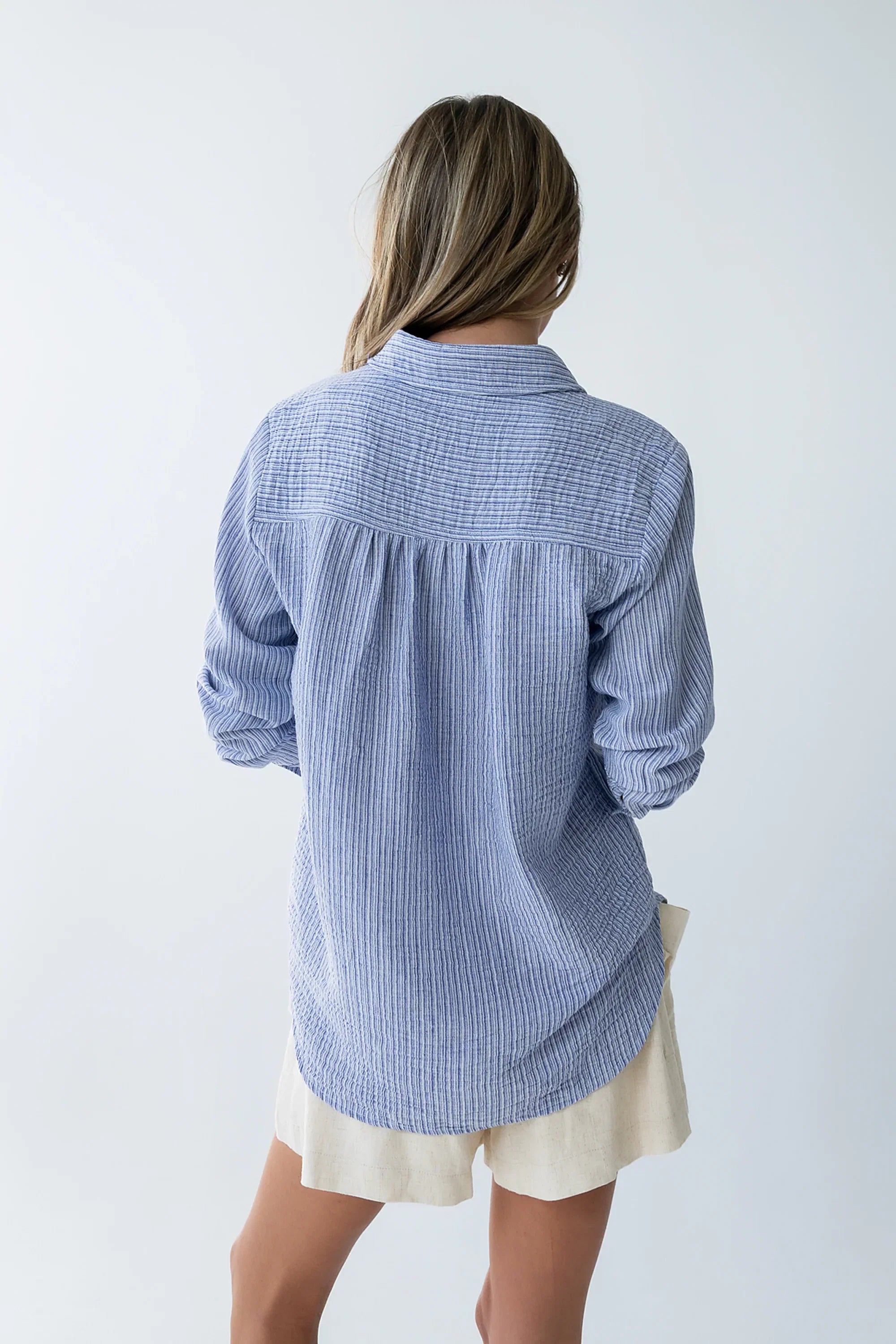 Hillary Striped Button Up