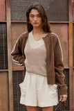 Saige Contrast Sweater in Oatmeal FINAL SALE