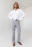 Willow Slim Straight Trouser in Grey