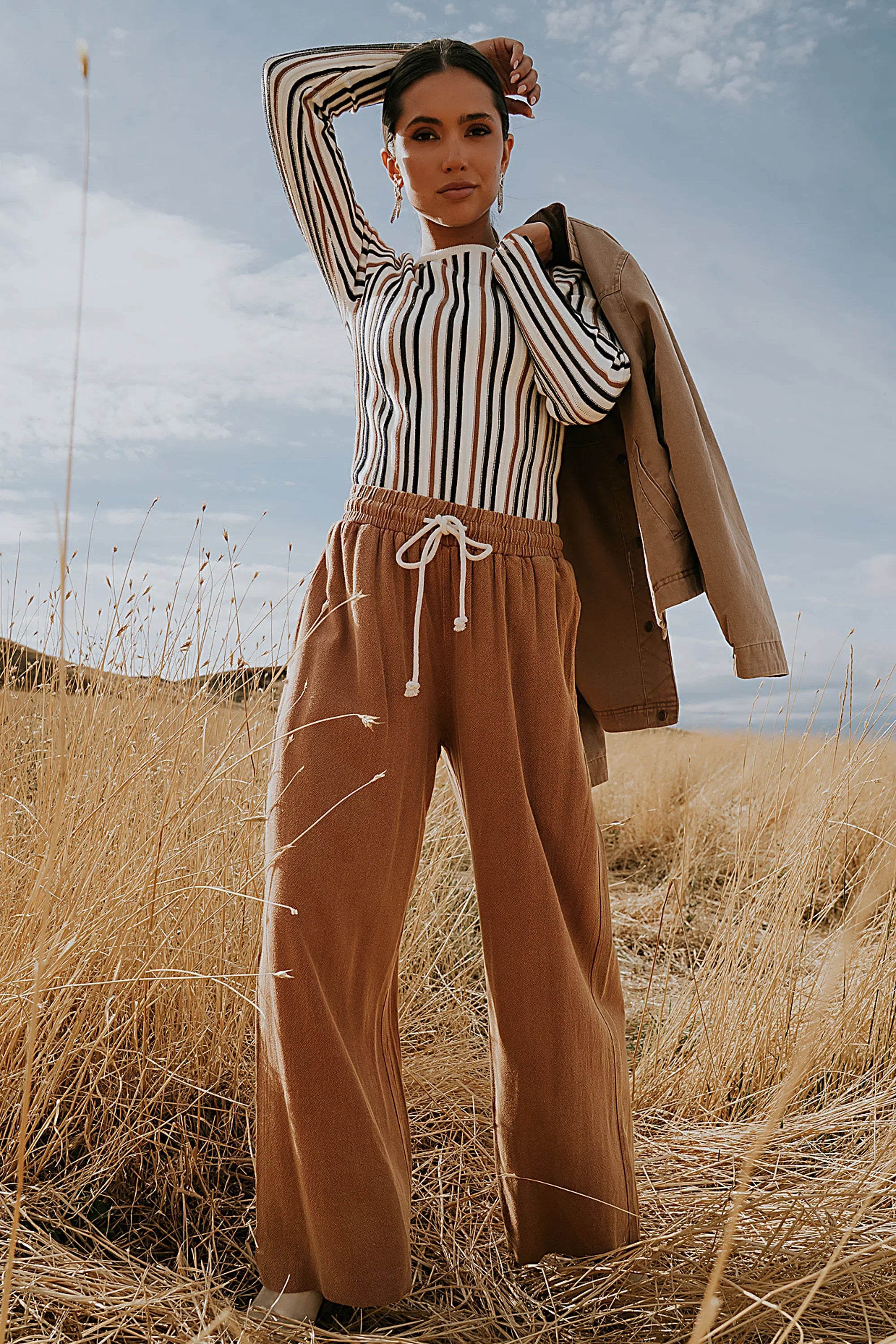 Nico Wide Leg Pants in Rust FINAL SALE