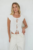 Bettina Front Tie Knit Top