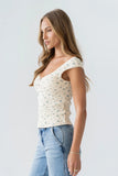 Winston Floral Tank in Off White